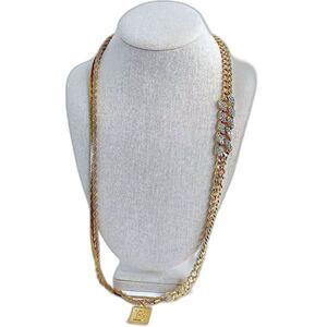 Letter B Charm Gold Chain Necklace Long Jewelry